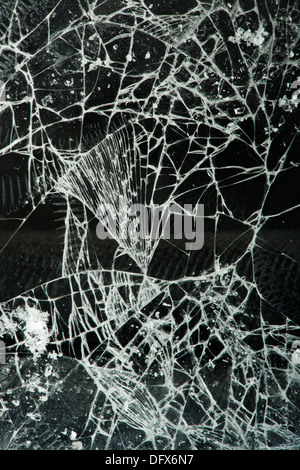 Zerbrochenes Glas. Schließen Sie Studio gedreht Stockfoto