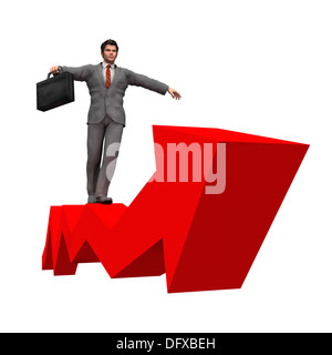 Mann läuft für den Erfolg Stockfoto