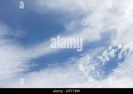 Feder Wolken Closeup blau mix Stockfoto