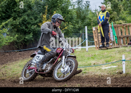 Moto-X Soli Rennen in 2013 Goodwood Revival, Sussex, UK. Stockfoto