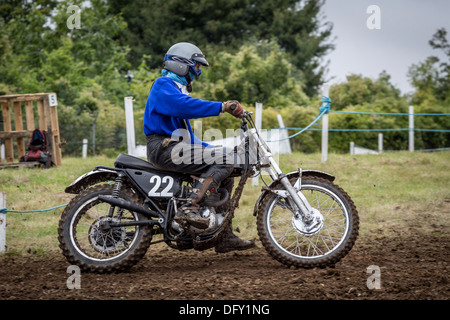 Moto-X Soli Rennen in 2013 Goodwood Revival, Sussex, UK. Stockfoto