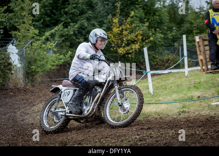 Moto-X Soli Rennen in 2013 Goodwood Revival, Sussex, UK. Stockfoto