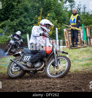 Moto-X Soli Rennen in 2013 Goodwood Revival, Sussex, UK. Stockfoto