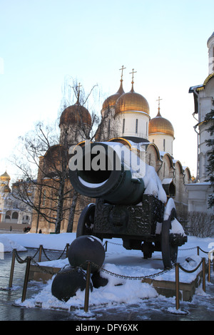 Zarenkanone im Moskauer Kreml Stockfoto