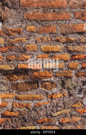 Detail-Foto von einer Ziegelmauer Stockfoto