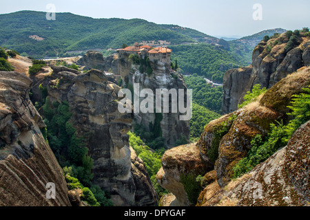 Varlaam Kloster in Meteora, Region Trikala, Griechenland Stockfoto