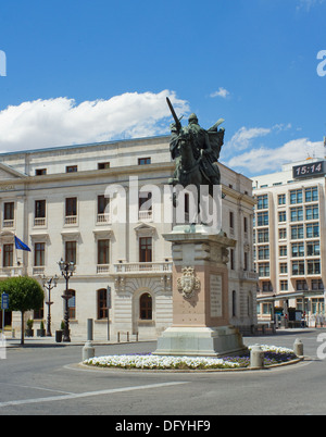 Reiterstatue von El Cid, Burgos, Castilla y Leon. Spanien Stockfoto