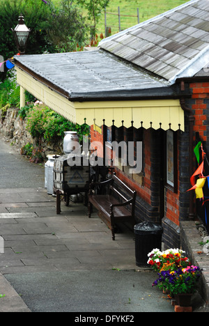 Ein Blick auf Carrog Bahnhof in Nord Wales UK Stockfoto