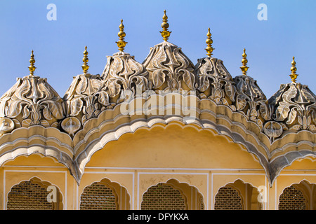 Rajasthan Wahrzeichen - Hawa Mahal Palast (Palast der Winde), Jaipur, Rajasthan Stockfoto