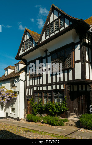 Tudor-Altbau in Mermaid Street, Roggen, East Sussex, England Stockfoto