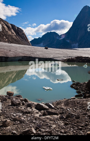 Glazial-Schmelzwasser von den Vowell Gletscher, Bugaboo Provincial Park, b.c., Kanada Stockfoto