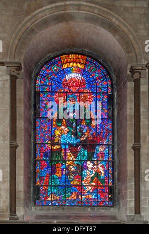 Glasfenster im Canterbury Kathedrale, Canterbury, Kent, England Stockfoto