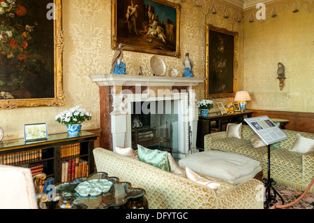 Wohnzimmer in Leeds Castle, in der Nähe von Maidstone, Kent, England Stockfoto