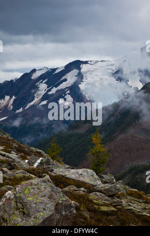 Berg-Szene in der Nähe von Kobalt-See im Bugaboo Provincial Park, b.c., Kanada Stockfoto