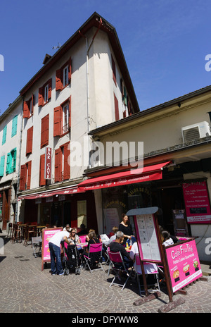 Frankreich, greifen Ariege, Pyrenäen - Ax-Les-Thermes Kurstadt und Ski. Stockfoto