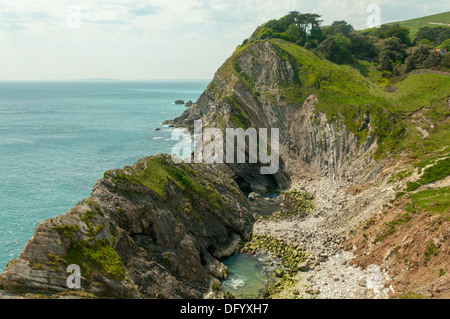 Die Treppe im Lulworth Cove, Dorset, England Stockfoto