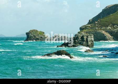 Trevaunance Cove, St. Agnes, Cornwall, England Stockfoto