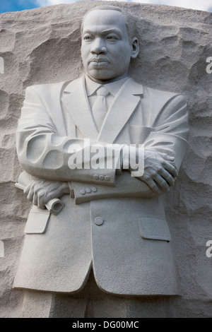 Die MLK Martin Luther King, Jr. Memorial Denkmal Statue im West Potomac Park an der National Mall in Washington, D.C. Stockfoto