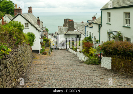 Main Street in Clovelly, Devon, England Stockfoto