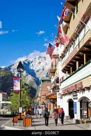 Banff Stadt und Cascade Mountain Banff Nationalpark Alberta Kanada Nordamerika Stockfoto