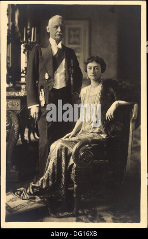 AK Kronprinz Rupprecht von Bayern Mit Gemahlin Antonia von Luxemburg; Stockfoto