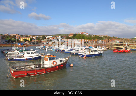 Angelboote/Fischerboote in Folkestone Harbour Kent England UK Stockfoto