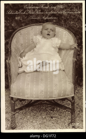 AK Erzherzog Franz Josef Otto von Österreich, Sohn Karl Franz Josefs Und Zitas; Stockfoto