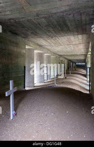 Ersten Weltkrieg ein Denkmal Tranchée Des Baïonnettes / Graben der Bajonette in Douaumont, Lorraine, WWI Schlacht von Verdun, Frankreich Stockfoto