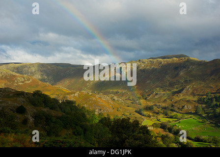 Easedale und Gibson Knott, in der Nähe von Grasmere, Nationalpark Lake District, Cumbria, England UK Stockfoto