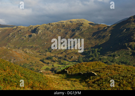 Easedale und Gibson Knott, in der Nähe von Grasmere, Nationalpark Lake District, Cumbria, England UK Stockfoto