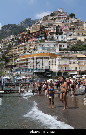 Meer in Positano in der Region Kampanien, Italien, auf den Golf von Salerno, Italien Stockfoto