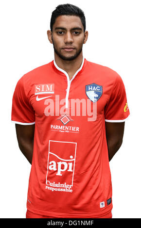 Le Havre, Frankreich. 7. Oktober 2013. Französischen Liga 1 Team Le Harve, offizielle Portrait-Fotos für die Saison 2013 / 14. Zacharie Boucher © Aktion Plus Sport/Alamy Live-Nachrichten Stockfoto