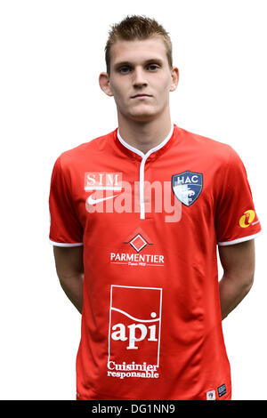Le Havre, Frankreich. 7. Oktober 2013. Französischen Liga 1 Team Le Harve, offizielle Portrait-Fotos für die Saison 2013 / 14. Pierre Alexandre Bois © Aktion Plus Sport/Alamy Live-Nachrichten Stockfoto