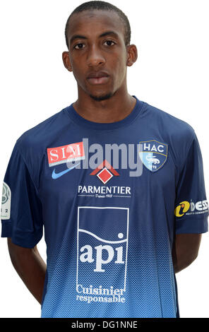 Le Havre, Frankreich. 7. Oktober 2013. Französischen Liga 1 Team Le Harve, offizielle Portrait-Fotos für die Saison 2013 / 14. Moussa Sao © Aktion Plus Sport/Alamy Live-Nachrichten Stockfoto