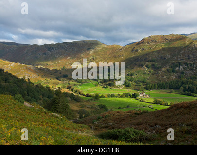 Easedale und Gibson Knott, in der Nähe von Grasmere, Nationalpark Lake District, Cumbria, England UK Stockfoto