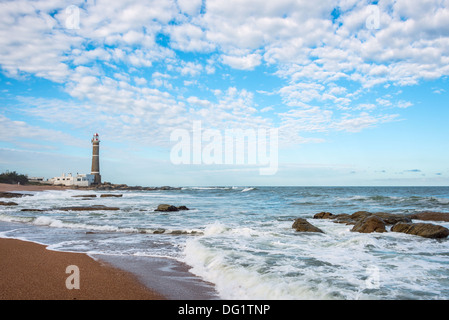 Leuchtturm in Jose Ignacio unweit von Punta del Este, Uruguay Stockfoto