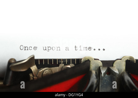 Vintage Schreibmaschine mit einmal... Stockfoto
