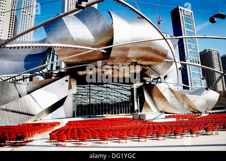 Jay Pritzker Pavilion, Millennium Park, Chicago, Illinois, USA Stockfoto