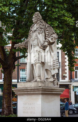 Statue von Sir Hans Sloane Stockfoto