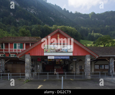 Schifffahrt auf dem Vierwaldstättersee Schweiz Landung für Reise auf den Berg Burgenstock Stockfoto