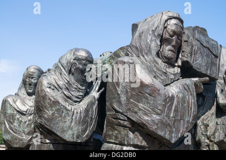 Skulptur The Journey von Fenwick Lawson Durham City, Nord-Ost England UK Stockfoto