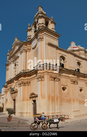 Str. Pauls Kathedrale Mdina Malta Stockfoto