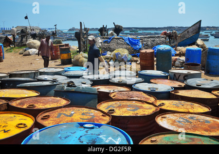 Vizhinjam Fischerhafen, Kerala, Indien Stockfoto