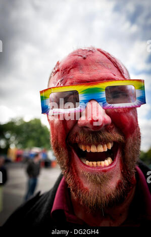 12. Oktober 2013 Porträt eines Teilnehmers in der jährlichen Zombie Invasion of London.  Fotograf: Gordon Scammell/Alamy Live-Nachrichten Stockfoto