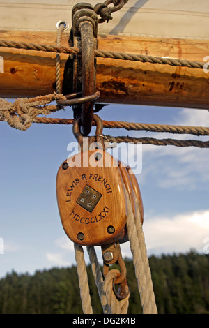 Windjammer-Lewis R. French Segeln Penobscott Bay Maine Küste New England USA Stockfoto