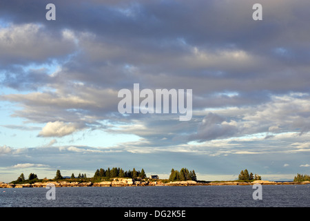 Einsame Insel Penobscott Bay Maine Küste New England USA Stockfoto