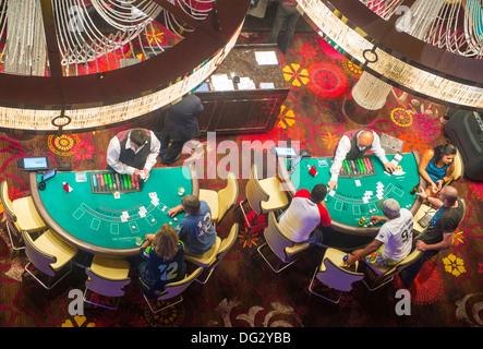Das Casino von Cosmopolitan Hotel in Las Vegas. Stockfoto