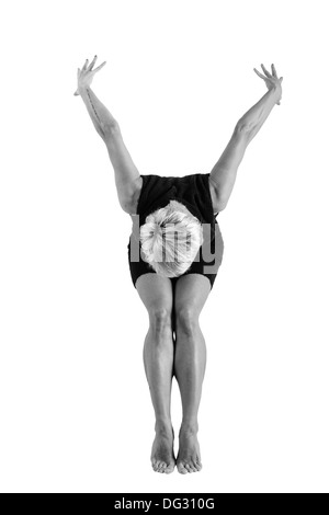 Attraktive Mädchen tanzen, erschossen in schwarz / weiß-version Stockfoto