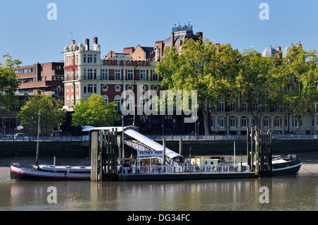 Putney Pier und Thames River Front, London, Vereinigtes Königreich Stockfoto