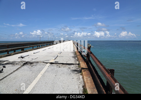 die alten 7 Mile Bridge auf den Florida keys Stockfoto